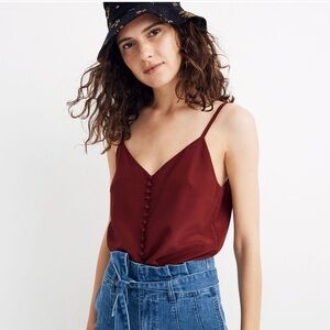 Madewell silk button-down cami
